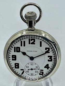 1927 16S 23J Hamilton Watch Co Pocket Watch Railroad Grade Salesman Case