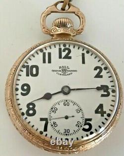 1927 Ball Hamilton Official Standard Railroad Grade 999P Pocket Watch 21j, 16s