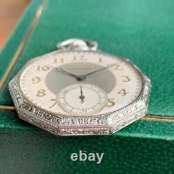 1927 Hamilton Decagon Case Grade 912 12S 17 Jewels 14K Gold Filled Pocket Watch