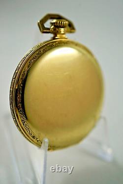 1927 Hamilton Grade 912 Model 2 17 Jewels 12 Size 14 Karat GF Pocket Watch Runs