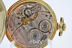 1927 Hamilton Grade 912 Model 2 17 Jewels 12 Size 14 Karat GF Pocket Watch Runs