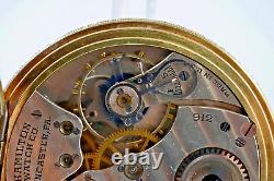 1927 Hamilton Grade 912 Model 2 17 Jewels 12 Size 14 Karat GF Pocket Watch Runs