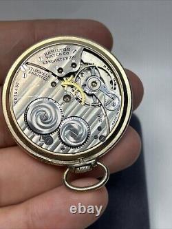 1927 Hamilton Grade 912 Model 2 17j 10k RGP Pocket Watch- Runs