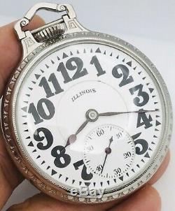 1928 Illinois 16S 21J 60 Hour Bunn Special BOC Salesman Railroad Pocket Watch