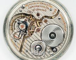 1930 Hamilton 992 Pocketwatch! 21J Adj. In White Gold Filled Case