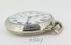 1930 Hamilton 992E Elinvar 16s 21 Jewel White Gold Filled OF Pocket Watch