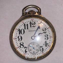 1931 Hamilton 992E 21 Jewel Size 16 RR Grade Pocket Watch 10k Gold Filled