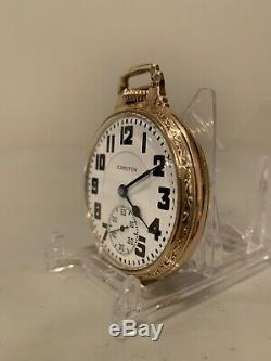1934 Hamilton Pocket Watch 992E Elinvar 21 Jewel 10K Gold Filled Wadsworth Works