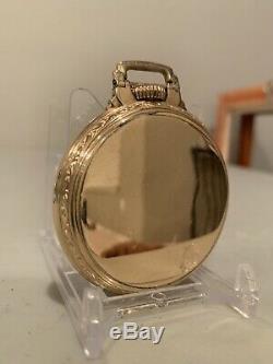 1934 Hamilton Pocket Watch 992E Elinvar 21 Jewel 10K Gold Filled Wadsworth Works