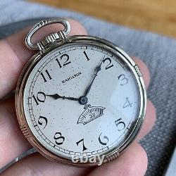 1934 Hamilton Secometer Grade 912 12S 17J 14K Gold Filled Case Pocket Watch