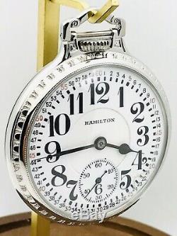 1935 Hamilton 992E 16S 21J Stainless Steel BOC Salesman Railroad Pocket Watch