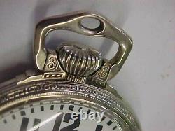 1935 Hamilton 992e Elinvar Railroad Pocket Watch 16s 21j 14k White Gf Ball Case