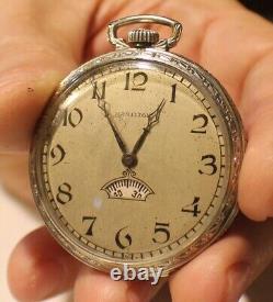 1936 Hamilton GF 912 Secometer Pocket Watch Rotating Seconds Window RUNNING