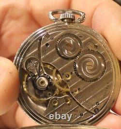 1936 Hamilton GF 912 Secometer Pocket Watch Rotating Seconds Window RUNNING