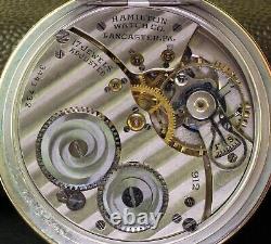 1936 Hamilton Model 912 Secometer Pocket Watch with Rotating Seconds Window