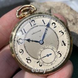 1937 Hamilton Grade 912 SERVICED 12S 17 Jewels Pocket Watch 10K Gold Filled