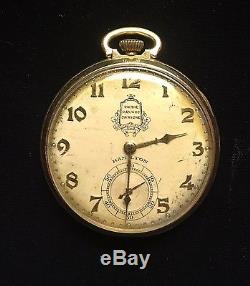 1938 Packard Motor Car Company 10 Years Service 14k Hamilton Gold Pocket Watch