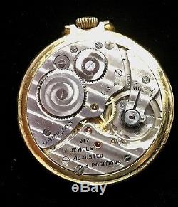 1938 Packard Motor Car Company 10 Years Service 14k Hamilton Gold Pocket Watch