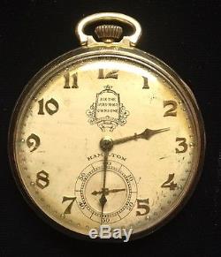 1938 Packard Motor Car Company 10 Years Service 14k Hamilton Gold Pocket Watch