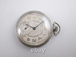 1939 Hamilton 17J open face antique pocket watch 14K gold filled fancy dial