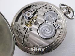 1939 Hamilton 17J open face antique pocket watch 14K gold filled fancy dial