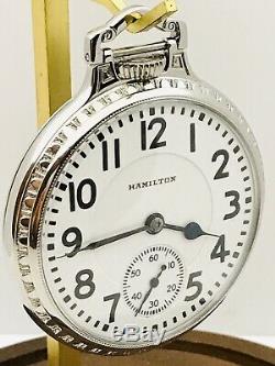 1940 Hamilton 992E 16S 21J Stainless Steel BOC Salesman Railroad Pocket Watch