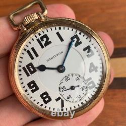 1940 Hamilton 992E Elivar 16S 21J Railroad Grade Gold Filled Pocket Watch