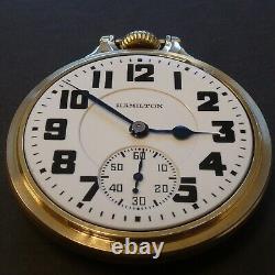 1940 Hamilton 992E Railroad Grade Pocket Watch 21J 16s WORKS KEEPS TIME Model 2