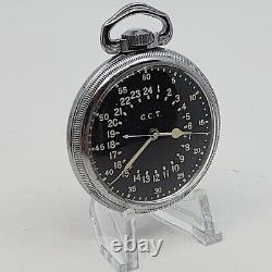 1940's Hamilton 4992B US Military WWII AN-5740 GCT Pocket WATCH VG KEEPS TIME