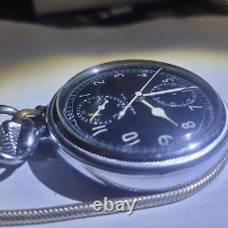 1940s WWII Hamilton Chronograph Model 23 16s 19 Jewel Pocket and Stop Watch