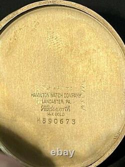 1941/42 TIFFANY & CO. 10s, 17j, 3 Adj. In 14k Solid Gold Hamilton Case