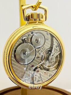 1941 Hamilton 16S 21J Grade 992B Railroad Grade Pocket Watch Working