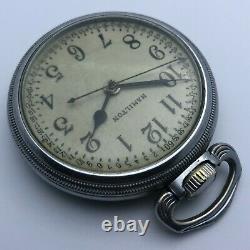 1941 Hamilton 4992B Military WWII Pocket Watch Needs Service AS IS Please Read