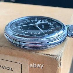 1941 Hamilton 4992B US Military WWII AN-5740 GCT Pocket Watch with Carrying Case