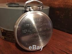 1941 Hamilton GCT 22j WWII 4992B Military Navy Pocket Watch Brass Case