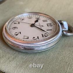 1941 Hamilton Grade 4992B 22 Jewels Military Pocket Watch 12 Hour Dial Convert