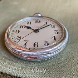 1941 Hamilton Grade 4992B 22 Jewels Military Pocket Watch 12 Hour Dial Convert