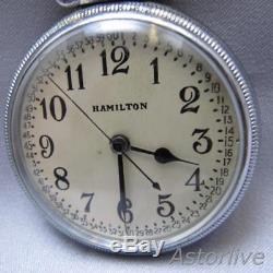 1942 Hamilton 4992B 16s 22 Jewel Base Metal Pocket Watch #PW248
