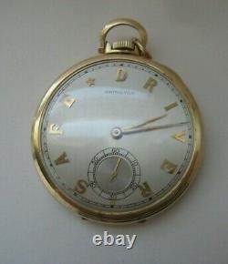 1942 Hamilton 917 Pocket Watch 14 K Gold Plate withOriginal Celluloid Case Works