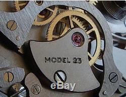 1942 Hamilton Chronograph WWII Model 23 Military Navigation Pocket Watch & Case