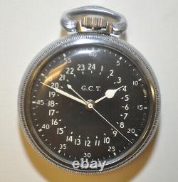 1942 Hamilton GCT AN-5740 WWII Military Navigation Pocket Watch 22J Cal. 4992B
