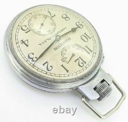 1942 WWII Hamilton Lancaster U. S. A Model 22 21 Jewel 71mm Deck Pocket Watch