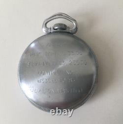 1943 HAMILTON WW2 US ARMY Air Force Military 4992B Pocket Watch 22 Jewels + Case