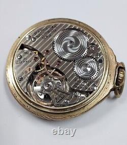 1943 Hamilton 16 size 21 jewel 992B Open Face Pocket Watch Keeps time