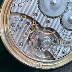 1943 Hamilton 992B 16S 21 Jewels Railroad Grade 10K Gold Filled Pocket Watch