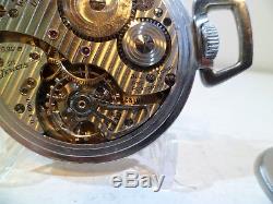 1943 Ordinance Dept Pocket Watch Hamilton 992b 24 Dial Runs US Gov Military WW2