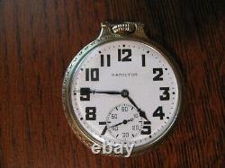 1943 WW ll Hamilton 992B Railroad Grade 21 Jewel Pocket Watch