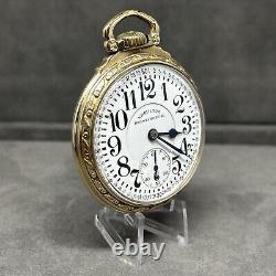 1944 Hamilton Railway Special 992B 16S 21 Jewels Gold Filled Pocket Watch RARE