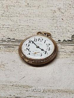 1945 Hamilton 21J 16s 10k Gold Filled 992B Railroad Railway Special Pocket Watch