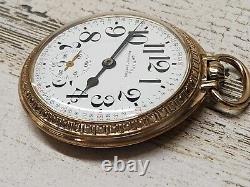 1945 Hamilton 21J 16s 10k Gold Filled 992B Railroad Railway Special Pocket Watch